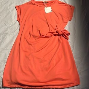 Side-tie T-Shirt dress